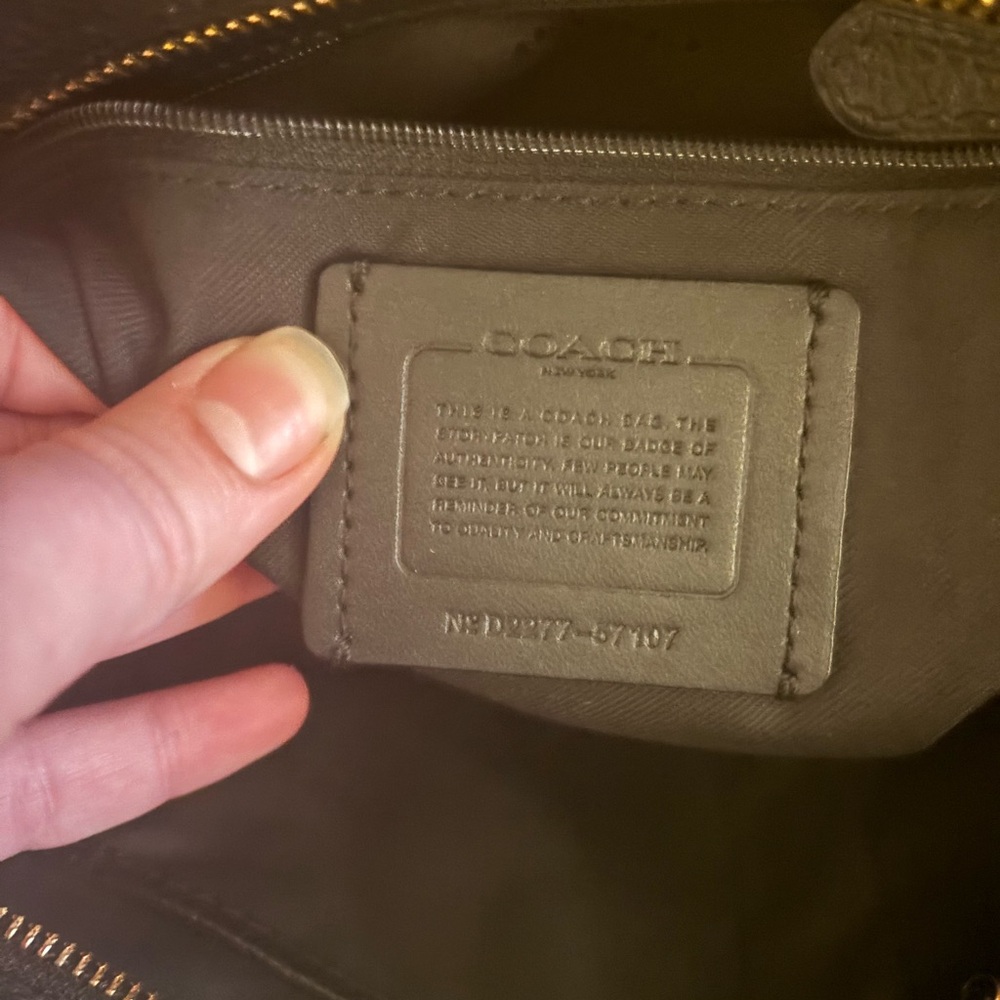 Coach Black Turnlock Tote with Gold Accents - Picture 9 of 9